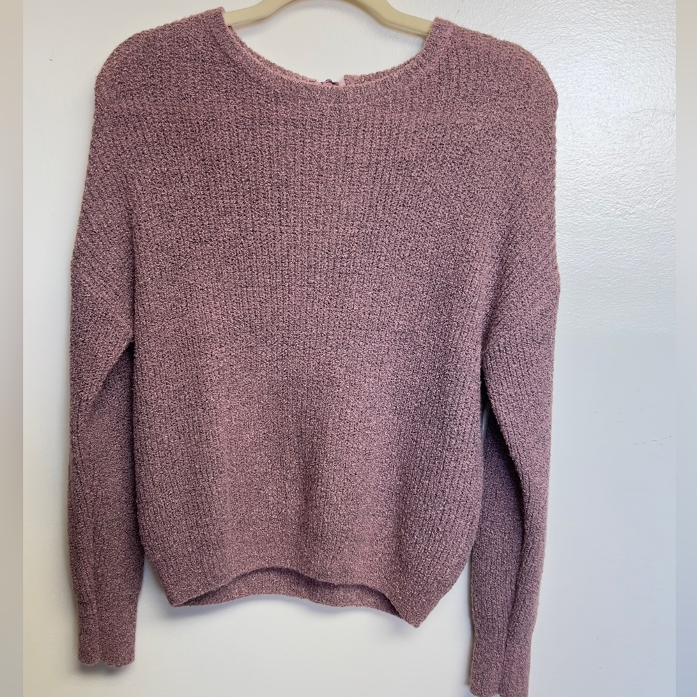 Sweet Wanderer Dusty Pink Crew Neck Sweater